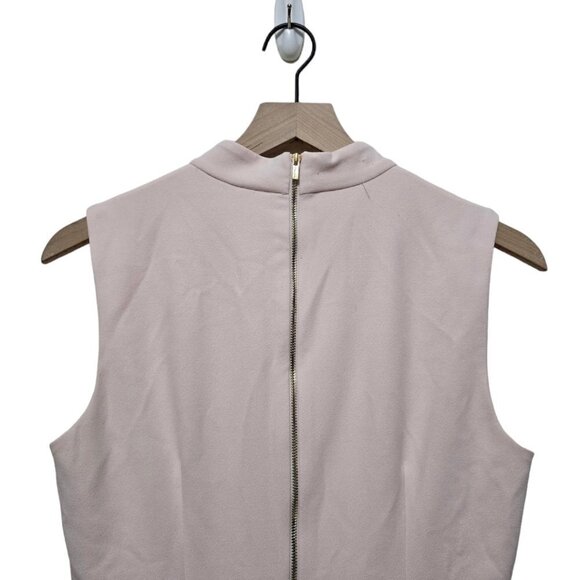 Calvin Klein Light Pink V-Neck Cut Out Sleeveless Sheath Knee Length Dress Sz 6 - Picture 4 of 7